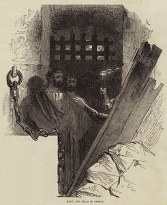 Paulus en Silas in de Gevangenis door Joseph Kenny Meadows